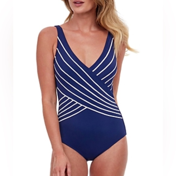 Gottex Women’s 
Embrace V-Neck Surplice One Piece Swimsuit Size 10 - Picture 1 of 7